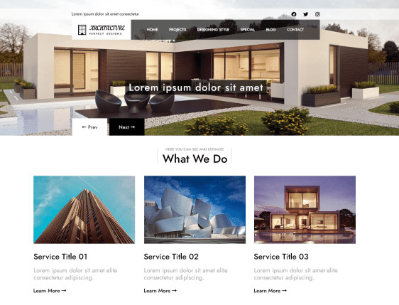 Modern Architecture WordPress theme
